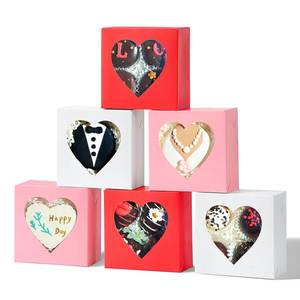 lot 4307 image: TEMLQPACK 102PCS 4x4x2 Heart-Shaped Window Bakery Boxes in White, Pink, Red - Perfect for Strawberry, Cookies, Mini Bundt Cakes, Chocolate Truffles & Small Desserts-Wedding and Party Favors