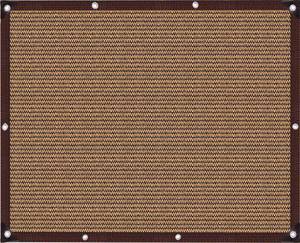 lot 4310 image: 70% Shade Cloth - Sun Shade Cloth Mesh Tarp with Grommets Pergola Shade Cover Canopy, Mesh Tarp Sun Screens for Patio, Outdoor, Garden, Backyard Brown 4x6FT