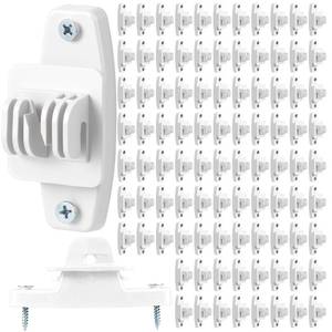lot 5888 image: Pushglossy 100 Pcs Electric Wire Fence Insulators Electric Fence Wood Post Claw Insulators Accessories Nail Wood Post Nail on Insulator for Hi-tensile, Heavy Duty Fencing Wire Polywire (White)