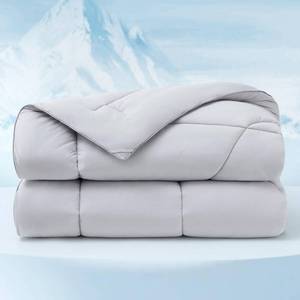 lot 5902 image: Bedsure Cooling Comforter Cal King - Cooling Blankets for Hot Sleepers, Lightweight Comforter for Summer with Dual-Sided Cool Tech, Soft Breathable Cold Blanket for Sleeping, Grey, 102x96 Inches