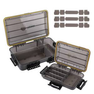 lot 5919 image: RUNCL Fishing Tackle Box, Waterproof Tray for Jigs Lures, Thicker Floating Tackle Utility Box with Adjustable Dividers, 36003700Large 3700 Size
