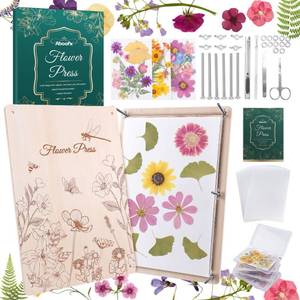 lot 5937 image: Aboofx Extra Large Flower Press Kit for Adults, 17 x 11.8 5 Layers Wooden Flower Pressing Kit for Pressed Flowers & Plant for DIY Art,Wedding Bouquet Preservation for Frame Bookmark Resin Art Gift