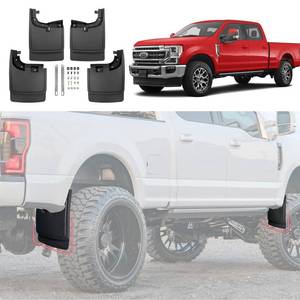 lot 5939 image: JTYZSM Mud Flaps for 2017-2025 Ford F-250F-350 Super Duty Without OEM Fender Flares (Single Rear Wheels), No Drill Splash Guards Front & Rear Truck Mud Guards Accessories Set(4pcs)