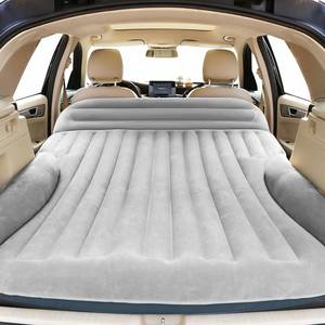 lot 5944 image: Ciremiv SUV Air Mattress, Double-Sided Thick Flocked Car Air Mattress with Built-in Pump & Pillow, Complete Sleeping Accessories for Auto Camping & Road Trips��Light Grey��