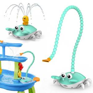 lot 6078 image: TENGIZUOHZ Water Table Pump, 5400mAh Rechargeable Crab Water Pump Toy for Powered Continuous Flow 8Hrs Play time 3 Modes Spray 2 Flow Settings IP67 Waterproof for Water Table, Bathtubs, Pool Toy