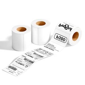 lot 6110 image: 3 Rolls Thermal Label Stickers 1.57x1.18 (40x30mm) Waterproof Scratch & Oil Proof 230 Pcs Per Roll