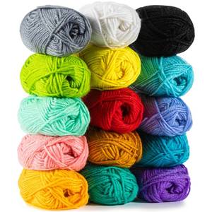 lot 6124 image: MAQIHAN 15x20g Acrylic Yarn for Crocheting - Soft Knitting Yarn for Crafts