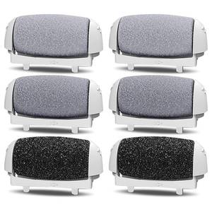 lot 6128 image: PRITECH Callus Removers 6 Pack Replacement Rollers Heads for Electric Feet File Pedicure Tools, 2 Extra Coarse, 2 Regular Coarse, 2 Fine Coarse Refill Rollers (1138-White1138-Pink1138-Black)