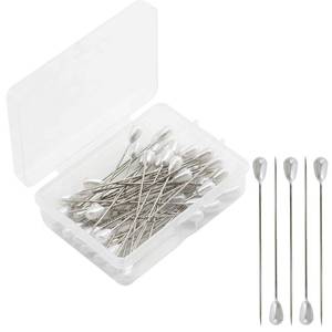 lot 6133 image: Zlongron 100 Pieces Hijab pins, Long Teardrop Pearl Head pin, Boutonniere pins, Buttonhole pin, can Also be Used for Jewelry Making Sewing Wedding Floral Decorations and DIY Crafts