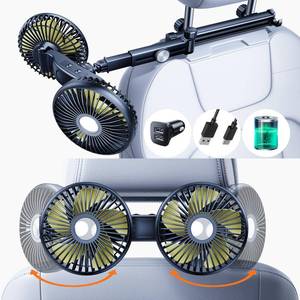 lot 6139 image: Nauttxon Battery Fan for Car Backseat Kids with Retractable Long Arm, Rechargeable Car Seat Fan That Blow Cold Air for Dogs Comes with Car Charger &USB C Cable1 Separate Control for Vehicles SUV RV