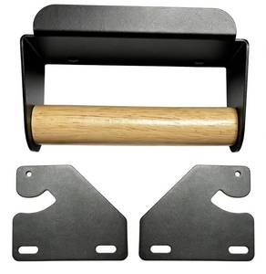 lot 9172 image: Cover Lid Hinge Kit and Handle for Blackstone 28-inch, 36-inch, 44-inch Griddles - Converts Hard Cover into Hinged LidHood - No Drilling Powder Coated Steel Griddle Cover Convert kit (Black)