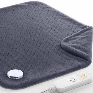 lot 9198 image: Heating Pad for Back Pain & Cramps, 24x 20 Electric Heating Pad for Shoulder, Neck, Cramp, Menstrual Pain, Christmas Gifts for Women Men Mom Dad, Auto-Off, Machine Washable, MoistDry Heat pad, Gray
