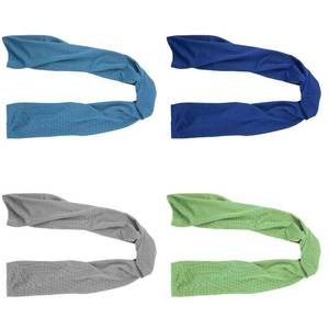 lot 10342 image: Cooling Towels (4 Pack) 40x12 - Ice Towel for Neck & Face, Soft Microfiber Chilly Towel, Instant Cooling Relief for Sports, Gym, Yoga, Running, Golf, Camping & Outdoor Activities