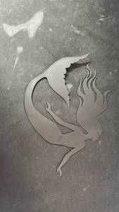 lot 10363 image: Metal Wall Art Mermaid