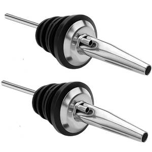 lot 10376 image: LanMa Olive Oil Spout Pourer, 2PCS Stainless Steel Liquor Bottle Pourers