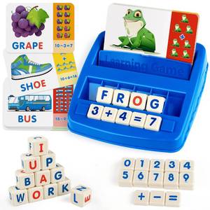 lot 10388 image: Coogam Matching Letter Game, Alphabet Spelling Reading Flash Cards, Math Number Words Puzzle Montessori Early Learning Educational Gift Toys for 3 4 5 Year Old Kids