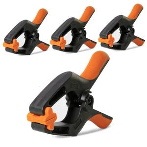 lot 10433 image: Woctec Spring Clamps 6 Inch Pack of 4 Heavy Duty Plastic Clamps for Woodworking Backdrop & Pool Cover Clips with 3 Inch Jaw Opening for Photography, DIY Crafts Projects, Cover Holding and Wood Gluing