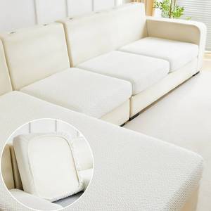 lot 10435 image: Disayu Sofa Covers Couch Covers for Sofa Pet Friendly Couch Cushion Covers Universal Sofa Covers Washable Stretch Slipcovers for Sectional Sofa (Texture Ivory White,Large Single Seat Cover)