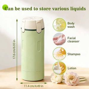 lot 10443 image: Bon amixyl Travel Dispenser Set, 4 Pack 30ml Leak Proof Portable Bottles for Shampoo, Lotion, Conditioner, Cream, with Label Stickers (1, Green.White)