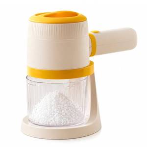 lot 11070 image: LumenOrbit Electric Snow Cone Shaved Ice Machine, Handheld Shaved Ice & Slushy Maker with Free Ice Cube Trays, Premium Portable Ice Shaver Slushie Machine, 1-year Manufacturer��s Warranty, Lemon Yellow (Slight Use)