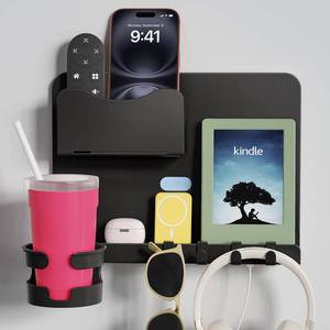 lot 11084 image: Floating Shelves for Bedside Shelf, Stick On Accessories Organizer, Wall Mount Shelf, Cute Room Decor Aesthetic, Girls Room Decor, Cool Stuff for Bedroom Storage and Organization