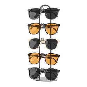 lot 11094 image: KunGe Sunglasses Organizer for Women, Glasses Holder, Sunglass Storage Eyeglasses Rack, Metal Frame Eyewear Display for Table Desk Countertop Dresser Bedroom (1, Black)