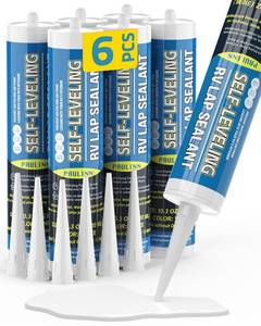 lot 11103 image: PAULINN RV Roof Sealant 6 Packs, Self Leveling Lap Sealant White, Roof Repair for Camper Repair, RV Caulking, Rubber Roof EPDM, Flexible, UV & Waterproof, no Smell and Safe for Indoor use