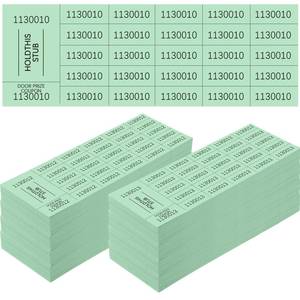 lot 11112 image: Kosiz 1000 Sheets 25 Bid Raffle Ticket Numbers Auction Tickets Chinese Auction Ticket Sheets Basket Auction Silent Auction for Events Church (Light Green)