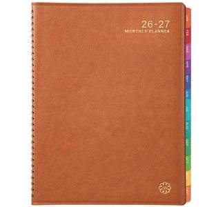 lot 12364 image: Monthly Planner 2026-2027 - 18 Months Planner 2026-2027 from July 2026 to December 2027, 8.86 x 11.4 with Coated Tabs, Inner Pocket