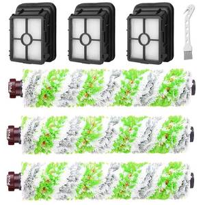 lot 12376 image: Bvhonwe 6 Pack Replacement Parts for bissell CrossWave Pet Pro 2306A & CrossWave 1785 Series 3888A Vacuum Cleaner, 3 Pack 2460 Brush Rolls,3 Pack 1866 Filters,Compare to Part 1613568&161-3568,1608684 (Used Slightly)