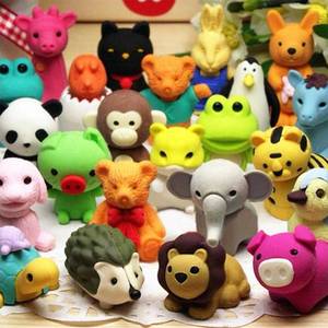 lot 12377 image: URSKYTOUS 34Pcs Animal Erasers Bulk Cute Desk Pets Kids Puzzle Erasers Take Apart Cool 3D Eraser Mini Pencil Eraser Fun Party Favors for School Supplies Classroom Rewards Easter Egg Fillers Gifts