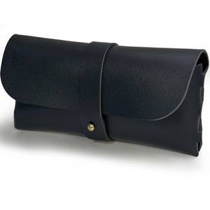 lot 12388 image: Fashion Leather Travel & Sunglasses Case - Brown Checkerboard