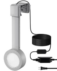 lot 13874 image: otnofok AC Pool Lights for Metal Frame Above Ground Pools with Transformer, LED Underwater Pool Light, 1500lm Dimmable 6000K Cool White, IP68 Waterproof, 15in Poolside Light with Remote Control, Gray