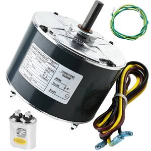 lot 13884 image: Condenser Motor Replaces Carrier # 5KCP39EGS070S, HC39GE237, 5KCP39EGY823S, Genteq GE3905, Dayton 6DLL0, Bryant Payne HC39GE234A etc ACAir Conditioner, 14HP 1100 RPM with Capacitor, 3-Year Warranty