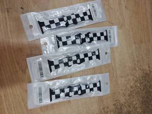 lot 14169 image: 4 Pack Black White Checkered iWatch Compatible Wrist Bands