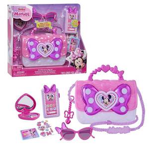 lot 14181 image: Disney Junior Minnie Mouse Bowfabulous Bag Set  7-piece Dress Up and Pretend Play Toy Purse  Kids Toys for Ages 3 Up