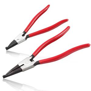 lot 14183 image: LEONTOOL 2 PCS Heavy Duty Lock Ring Pliers Set Flat Snap Ring Plier Special Circlip Pliers Reverse Retaining Ring Plier for Transmission Transfer Cases Ring Opening