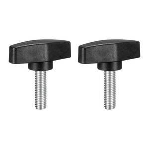 lot 14233 image: uxcell 2Pcs Clamping Screw Knob, M10 x 35mm Metric Carbon Steel t Shaped Thumb Screws Handle for Quick Remove Hand Tightening Knob Replacement