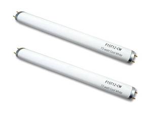 lot 14249 image: Cemlorot 2pack F15T12-CW Cool White 15Watt Fluorescent Light Bulb,18inch 4100K Straight Linear Preheat Lamp,T12 Tube 1.5 Dia Replacement for Kitchen and Bath