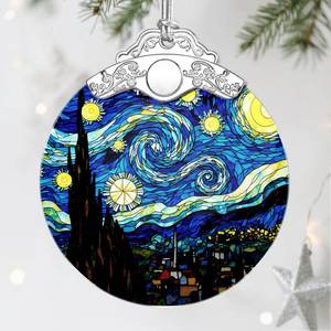 lot 14298 image: Stained Glass Ornament, Christmas Ornaments, Christmas Decorations for Tree, Holiday Ornament, Gifts for Nature Lovers, Holiday Party Gifts, Gift Ideas & Xmas Gift - Variety 3 Pack