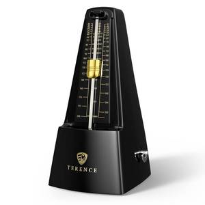 lot 19906 image: Mechanical Metronome,Universal Metronome for Piano Guitar Violin Drums and Other Instruments,Loud Sound, Accurate Track Beat and Tempo for Beginners(Black)