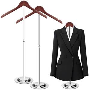 lot 19909 image: T Shirt Display stand for Vendors, Adjustable Dress Form Mannequin Torso, Graduation Cap and Gown Clothes Rack, Portable Hanger for Clothing Tshirt Jacket Coat Retail, Height 18.5-31.5 Inch (2 Pcs)