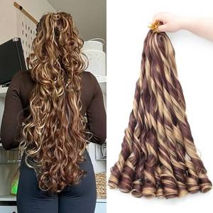 lot 20003 image: French Curl Braiding Hair, P2733, 24 Inch, 8 Packs