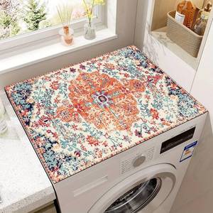 lot 20027 image: Washer and Dryer Covers for the Top,Non-slip Dryer Top Protector Mat,23.6 x 19.7 Dust-proof Washing Machine Cover, Washer Dryer Top Covers for Laundry Room Kitchen (boho1, 23.6 x 19.7)