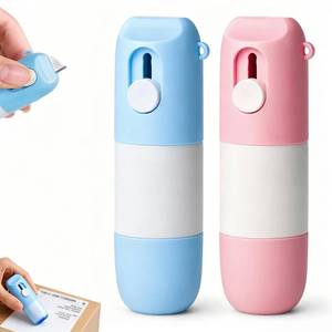 lot 20038 image: 2-in-1 Box Cutter & Thermal Paper Eraser Pen- Water-Based Redacting Marker Pen with Built-In Unboxing Knife for One Smear Printed Text Covering on Labels, Receipts, Packages, Mail (2Pack)