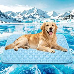 lot 20428 image: Cooling Mat for Dogs & Cats, Thick Breathable Dog Cooling Mat Q-MAX0.45
