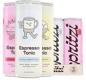 lot 1372 image: Espresso tonic strawberry and mandarin flavor 12 oz cans 11 pack