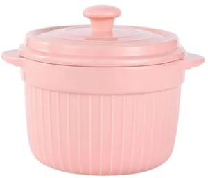 lot 1375 image: Pink glass small cookie jar