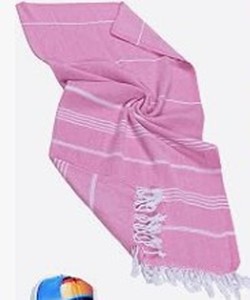 lot 12341 image: Tuamel Hot Pink Beach  Towel