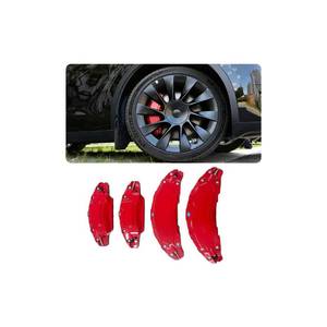 lot 1407 image: cybtkcar for Tesla Brake Caliper Covers Red Model Y Refreshed Juniper Accessories 2025 2026 19 20 Inch Car Front Rear Wheel Hub Brake Caliper Covers Aluminum New Model Y Exterior Caliper Covers 4PCS